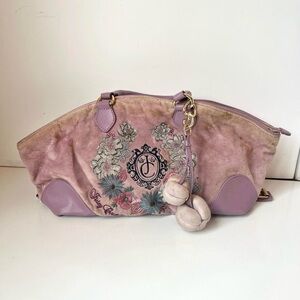 Rare Vintage Juicy Couture Purple Velvet Y2K 00’s Daydreamer Velour Bag🥀